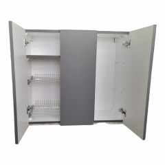 Кухонный пластиковый подвесной шкаф Mikola-M 100 см с покрытием HPL 1122 mat Ясногородка
