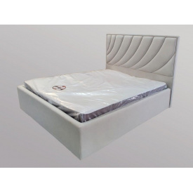 Кровать двуспальная BNB Laurel Comfort 180 x 190 см С подъемным механизмом и нишей для белья Экокожа Айвори