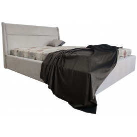 Кровать двуспальная BNB Duncan Comfort 180 x 190 см Simple С подъемным механизмом и нишей для белья Серый