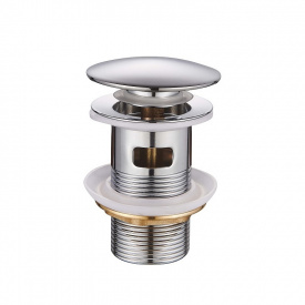 Донный клапан для умывальника с переливом Mixxus POP-UP-03 1 1/4'' (кнопка) (MI6135)