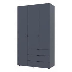 Распашной шкаф для одежды Doros Гелар Графит 3 ДСП 116,2х49,5х203,4 (44900137)