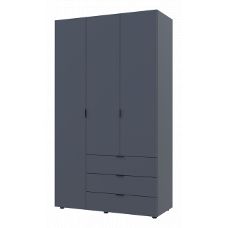 Распашной шкаф для одежды Doros Гелар Графит 3 ДСП 116,2х49,5х203,4 (44900137)