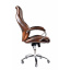 Офисное кресло руководителя BNB PerunDesign хром Anyfix Экокожа Коричневый Буча