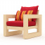Комплект деревянной дубовой мебели JecksonLoft Морисон красный 0220 Вінниця