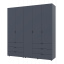 Распашной шкаф для одежды Гелар комплект Doros цвет Графит 2+3 двери ДСП 193,7х49,5х203,4 (42002132) Володарск-Волынский