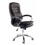 Офисное кресло руководителя BNB ValenciaDesign хром Anyfix Экокожа Темно-коричневый Львів