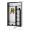 Двухдверный шкаф-купе Mebelist 3-4 180x45x220 Серый Зеркало Киев