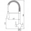 Смеситель для кухни Koer KB-72025-07 с выходом для питьевой воды (излив – пружина) (KR5016) Тернополь