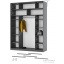 Трехдверный шкаф-купе Mebelist 4-8 190x60x220 Серый Зеркало Белая Церковь