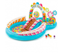 Детский надувной игровой центр с бассейном и горкой Intex 57149 527 л Разноцветный