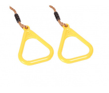 Кольца Акробатические Triangle на веревках для детских площадок желтый Just Fun BT187476