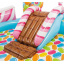 Детский надувной игровой центр с бассейном и горкой Intex 57149 527 л Разноцветный Славута