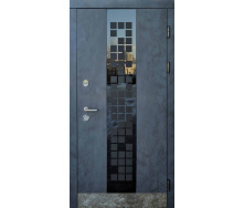 Двери входные металлические уличные Манхетен двухцветная Ваш ВиД Цвет Бетон антрацит/белая 860,960х2050х96 Л/П