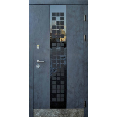 Двери входные металлические уличные Манхетен двухцветная Ваш ВиД Цвет Бетон антрацит/белая 860,960х2050х96 Л/П Одесса