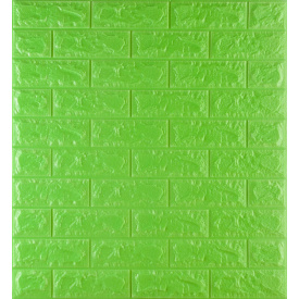Самоклеющаяся декоративная 3D панель Loft Expert 13-7 Под зеленый кирпич 700x770x7 мм