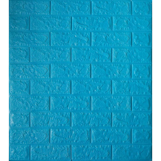 Самоклеющаяся декоративная 3D панель Loft-Expert кирпич синее небо 700x770x5 мм