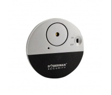Датчик вибрации сигнализация с сиреной 120dB Doberman Security SE-0106, вибродатчик для окон и дверей Черно-серый (100172)
