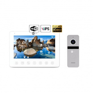 Комплект видеодомофона NeoLight NeoKIT HD+ WiFi Silver