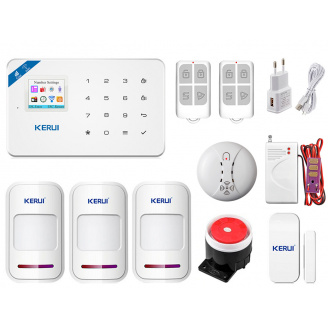 Комплект сигнализации Kerui Wi-Fi W18 Prof для 2-комнатной квартиры (KLSRKFHS6SF5L1)