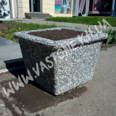 Вазон садовый уличный Сити бетонный Галька коричневая Харьков