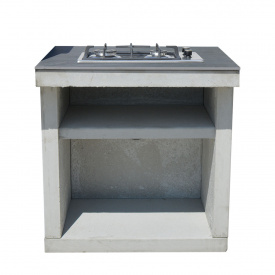 Стол-мойка уличный Гарден Шеф бетонный лофт С керамогранитом