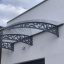 Металический сборный навес (козырек) над дверью Dash'Ok 2.05x1.5 м Style, тем-серый, мон 3 мм, бронза Івано-Франківськ