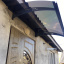Металический сборный навес (козырек) над дверью Dash'Ok 1.5x1 м Fauna, тем-серый, сот 6 мм, бронза Кушугум