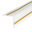 Самоклеящийся плинтус РР белый с золотой полоской 2300*140*4мм (D) SW-00001812 Sticker Wall Житомир