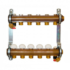 Колектор для теплої підлоги Herz G 3/4 на 6 контурів з термостатичними кран-буксами (1853106) Миколаїв