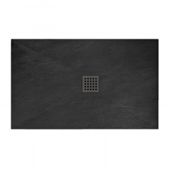 Душовий піддон Rea 80x100х3,5 прямокутний, чорний Херсон