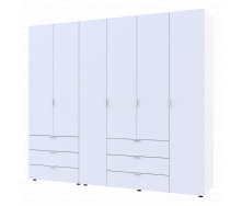 Шафа для одягу Doros Гелар комплект Білий 2+4 ДСП 232,5х49,5х203,4 (42002124)