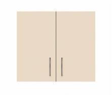 Навесной шкаф закрытый (двухдверный) ширина 800 МАКСИ МЕБЕЛЬ Серый/Ваниль (80010)