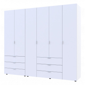 Распашной шкаф для одежды Doros Гелар комплект Белый 2+4 ДСП 232,5х49,5х203,4 (42002124)