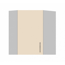 Угловой шкаф навесной (сушка) МАКСИ МЕБЕЛЬ Серый/Ваниль (80041)