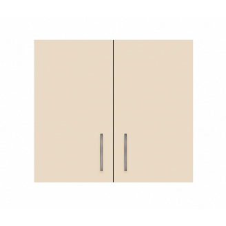 Навесной шкаф закрытый (двухдверный) ширина 1000 МАКСИ МЕБЕЛЬ Серый/Ваниль (80012)
