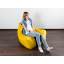 Кресло-мешок груша Rimos Ferrari Оксфорд 120х85см без лого Желтый с черным (M-1 Yellow_Black) Київ