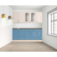Кухня Модена ширина 1500 с крашеными МДФ фасадами МАКСИ МЕБЕЛЬ Сливочно белый/Синяя пастель (5103241) Надворная