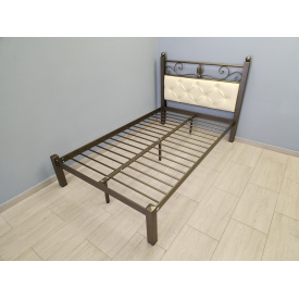 Полуторная кровать Tenero Диасция 120х190-200 см металлическая с мягким изголовьем