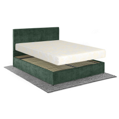 Ліжко з матрацом Лаванда 160х200 (Смарагдовий, велюр, без підйомного механізму) IMI Черкассы