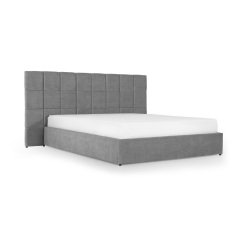 Ліжко Гортензія 140х200 (Світло-сірий, велюр, без підйомного механізму) IMI Надвірна