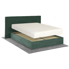 Ліжко з матрацом Гортензія 160х200 (Смарагдовий, велюр, без підйомного механізму) IMI Черкассы