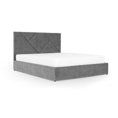 Ліжко Цинія 160х190 (Світло-сірий, велюр, без підйомного механізму) IMI Одеса