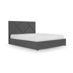 Ліжко Цинія 160х190 (Сірий, рогожка, без підйомного механізму) IMI Свеса