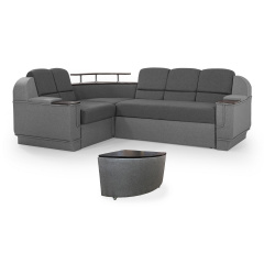 Комплект кутовий диван Меркурій з пуфом (Сірий з світло-сірим,255х185см) IMI Косов