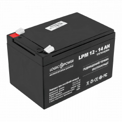 Аккумулятор свинцово-кислотный LogicPower AGM LPM 12 - 14 AH Курінь