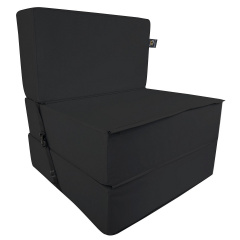Бескаркасное кресло раскладушка Tia-Sport Поролон 210х80 см (sm-0920-32) черный Прилуки