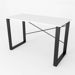 Письменный стол Ferrum-decor Драйв 750x1000x600 Черный металл ДСП Белый 16 мм (DRA001) Тернопіль