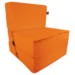 Бескаркасное кресло раскладушка Tia-Sport Поролон 210х80 см (sm-0920-20) оранжевый Ровно