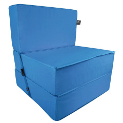 Бескаркасное кресло раскладушка Tia-Sport Поролон 210х80 см (sm-0920-23) голубой Ровно