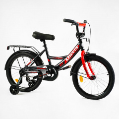Детский велосипед двухколесный 18" Corso MAXIS Black and rеd (143353) Рівне